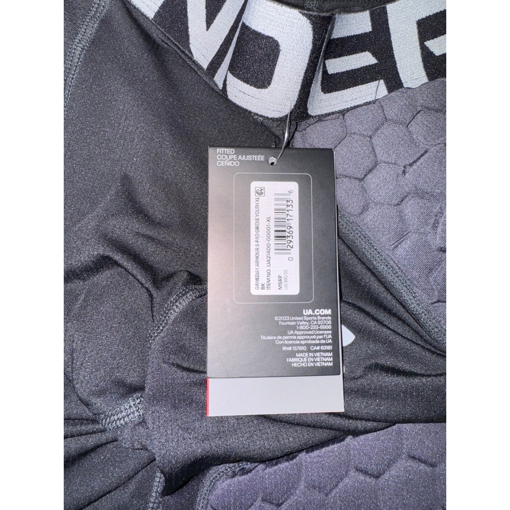 Under Armour‎ Game Day 5-Pad Girdle Youth Size XL New w/ Tags - Picture 5 of 12